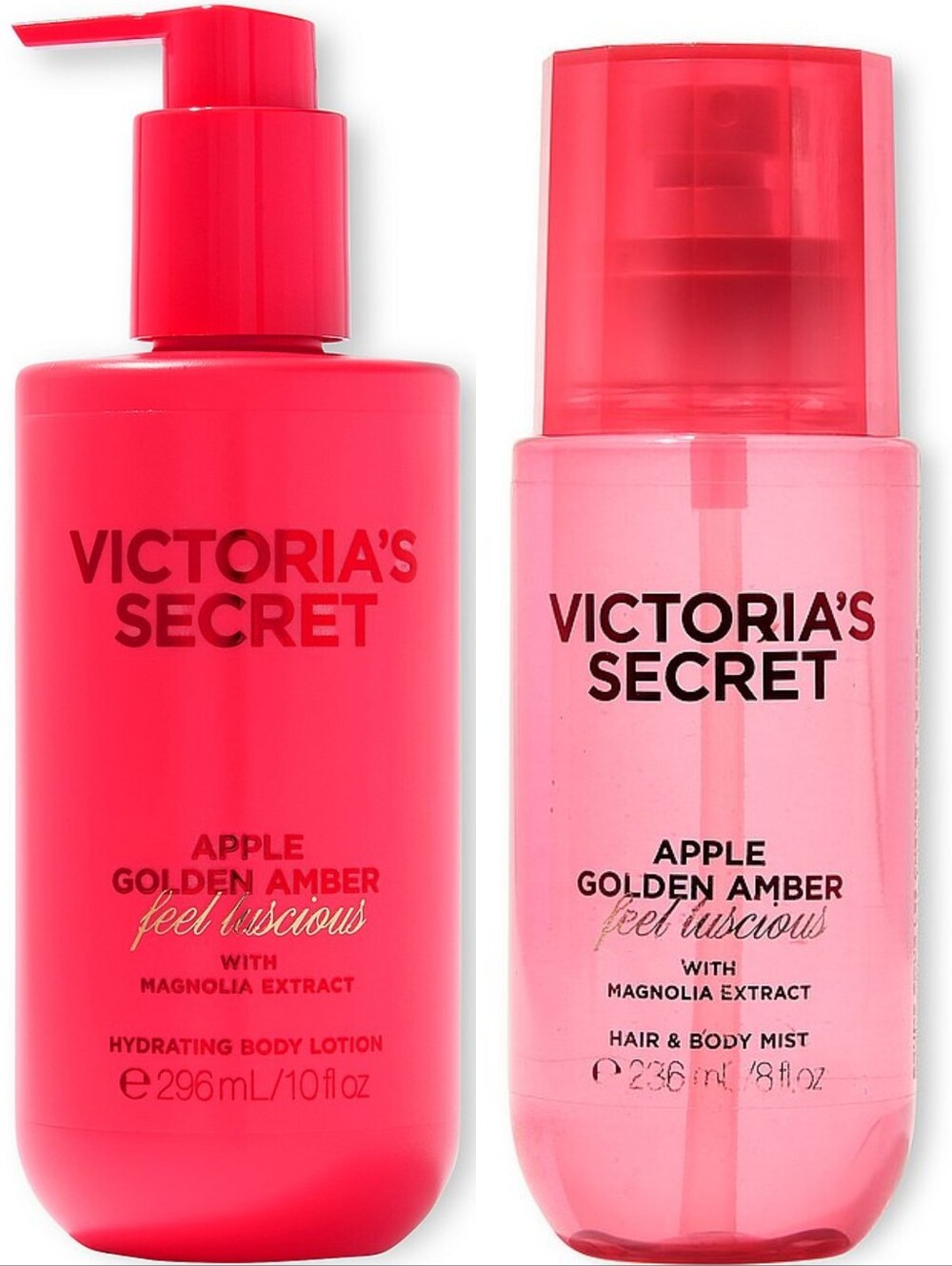 Victoria's Secret Apple Golden Amber Hydrating Body Lotion & Mist Set NEW